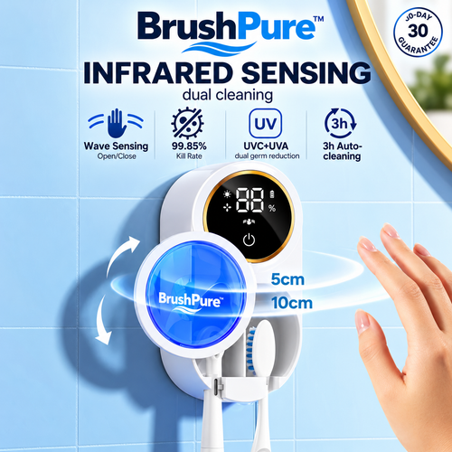 BrushPure™ UV Toothbrush Sanitizer & Holder